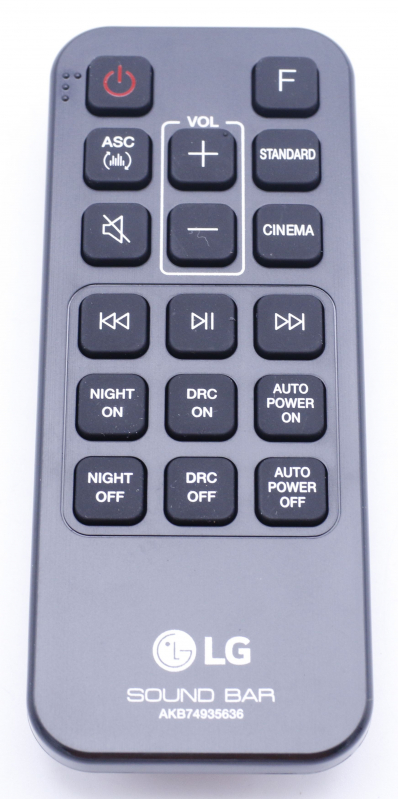 VINABTY AKB74815301 Telecomando sostitutivo Compatibile con la soundbar LG S55A3-D Las454b S45a1-d LAS453B LAS551H