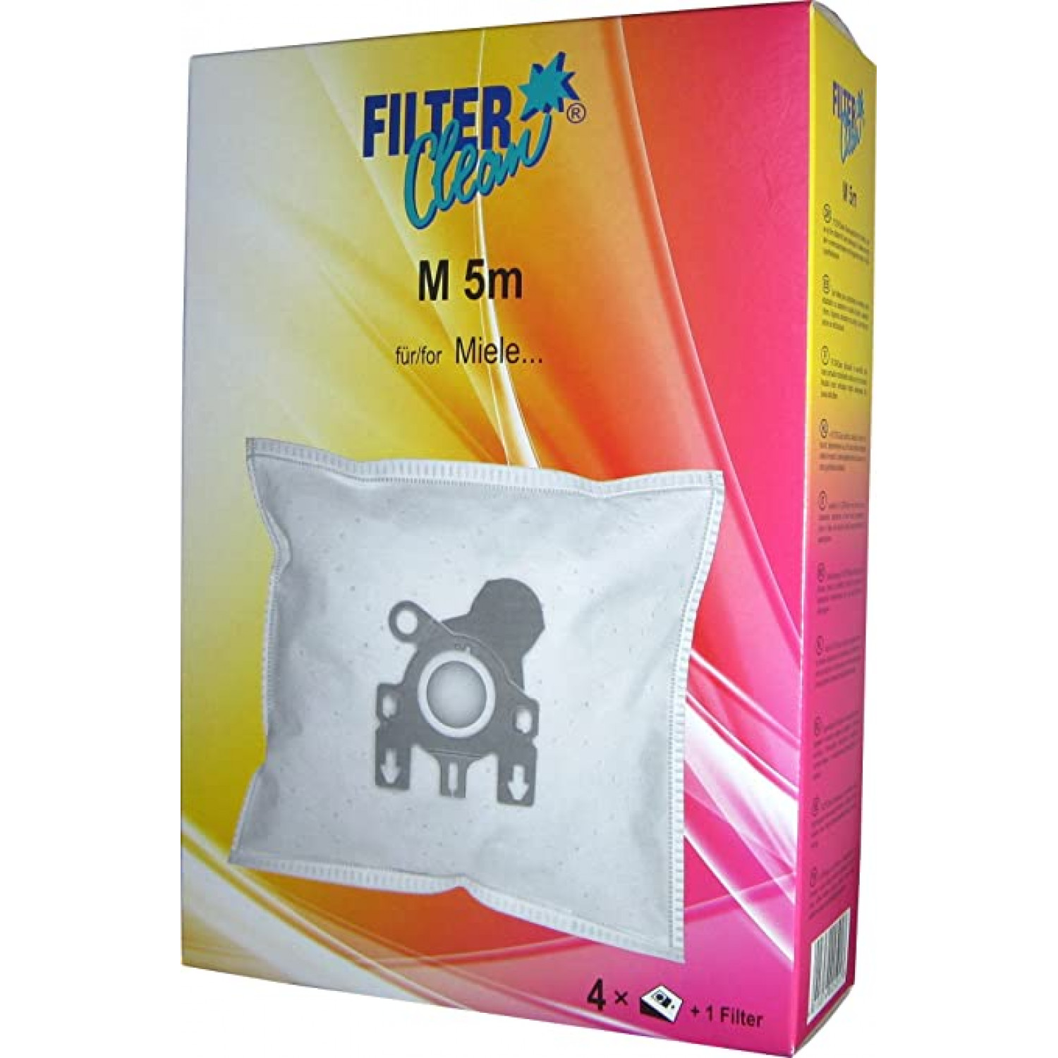 5 sacchetti per Daewoo Serie RC 105 filtro microfibra