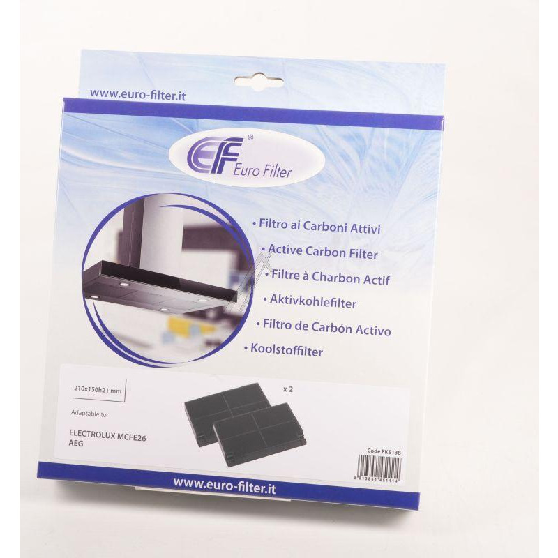 Electrolux Filtro A Carbone Attivo Per Cappa Da Cucina - Diametro 24 Cm, Altezza 3,3 Cm - Sostituisce 50284715005 - Elimina Odori E Grasso