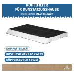 Carbon filter for extractor hood of Bosch, Neff, Siemens - Bluparts  image 2