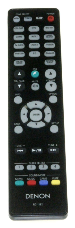 Telecomando Di Ricambio RC-1184 Per Denon AVR-X3000 - Sostituto Originale Con Garanzia 12 Mesi