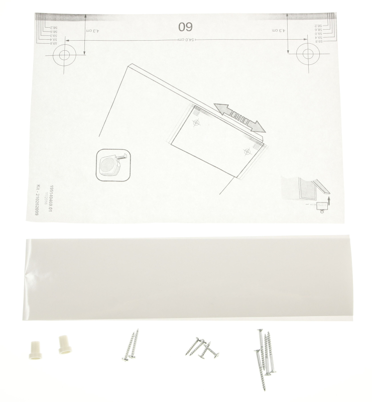 Kit Guida Scorrevole Fissaggio Porta Frigorifero Compatibile Whirlpool