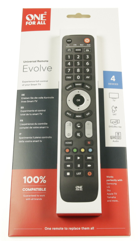 Telecomando Universale Per TV Blue - SUPTPB009, Nero, Senza Fili