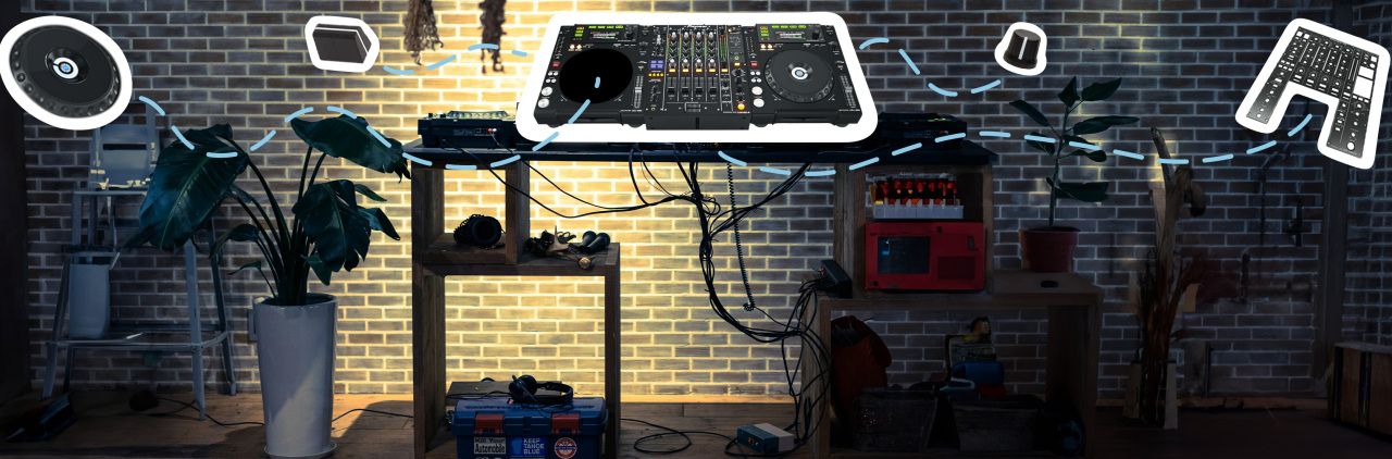  Schalter für DJ-Ausrüstung Banner